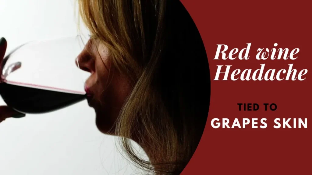 Red wine Headaches is linked to Grapes skin